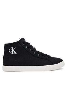 Calvin Klein Jeans Sneakersy Calvin Klein Jeans Ess Vulc Mid Cv Mg Wn YW0YW01761 Černá