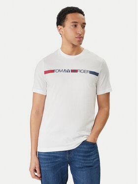 Tommy Hilfiger Tommy Hilfiger Camiseta Brand Love MW0MW42368 Blanco Regular Fit