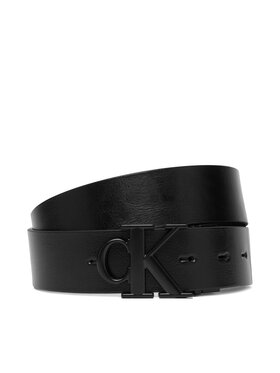 Calvin Klein Pánsky opasok Calvin Klein Ck Buckle Tumbled 35Mm Adj/Rev LV04D7049G Čierna