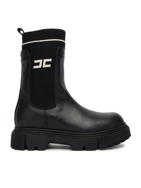 Elisabetta Franchi Polokozačky Elisabetta Franchi Chelsea F4-A5E-0424-1316930 D Černá