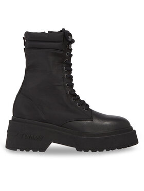 Tommy Jeans Šnurovacia obuv Tommy Jeans Tjw Lace Up Padded Boot EN0EN02405 Čierna