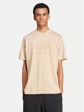 adidas adidas Marškinėliai Mono IX6747 Smėlio Regular Fit