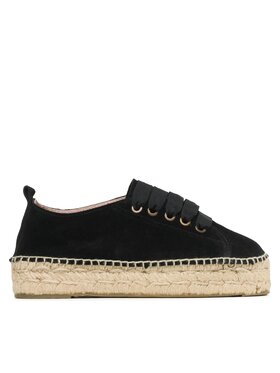 Manebi Еспадрильї Manebi Lace-Up Espadrilles K 1.0 E0 Чорний
