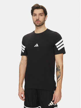 adidas adidas Футболка Future Icons 3-Stripes JD4877 Чорний Regular Fit