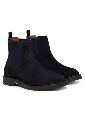 Tommy Hilfiger Chelsea Tommy Hilfiger Corporate Casual Suede Chelsea FM0FM05952 Blu scuro