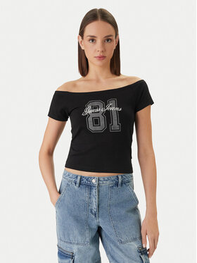 Guess Jeans Guess Jeans Футболка W6GI07 J1314 Чорний Regular Fit
