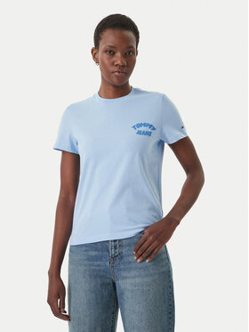 Tommy Jeans Tommy Jeans Camiseta Bubble Logo DW0DW22310 Celeste Regular Fit