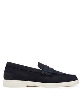 Tommy Hilfiger Mokasīni Tommy Hilfiger Nubuck P Loafer FM0FM05350 Tumši zils