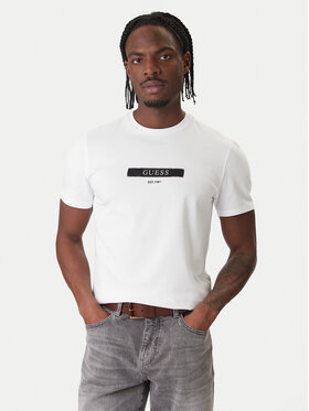 Guess Guess Camiseta M6RI17 J1314 Blanco Slim Fit