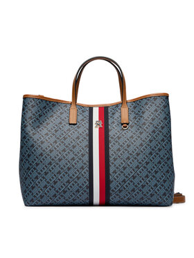 Tommy Hilfiger Rankinė Tommy Hilfiger Th Monoplay Satchel Corp AW0AW19516 Tamsiai mėlyna