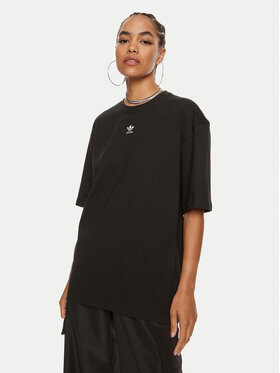 adidas adidas Футболка Essentials Boyfriend IY7321 Чорний Oversize