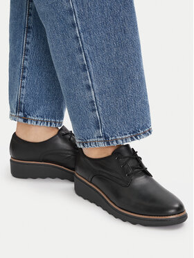 Clarks Oxfordky Clarks Sharon Rae 261754164 Čierna