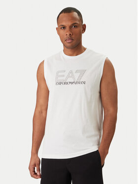 EA7 Emporio Armani EA7 Emporio Armani Camiseta sin mangas 7M001306 AF10375 U0002 Blanco Regular Fit