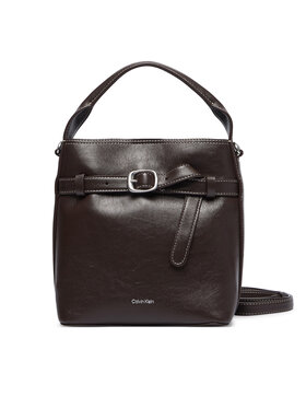 Calvin Klein Borsetta Calvin Klein Buckle Mini Bucket Crossbody LV04F3550G Marrone