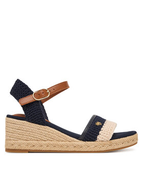 Tommy Hilfiger Espadrilles Tommy Hilfiger Mid Espad Wedge Crochet FW0FW09516 Dunkelblau