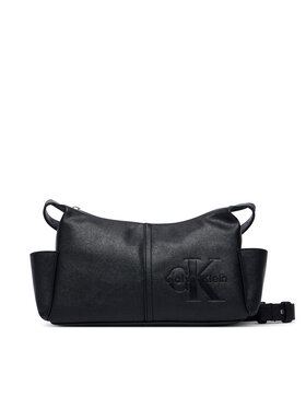 Calvin Klein Kabelka Calvin Klein Pockets Monologo Crossbody LV04F3687G Černá