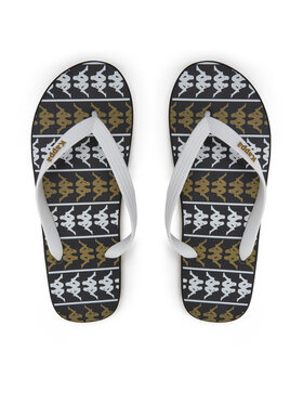 Kappa Žabky Kappa 371D2UW White - Black - Green Military Barevná