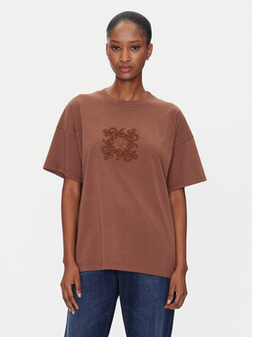 ViCOLO ViCOLO T-shirt RD0119 Smeđa Regular Fit