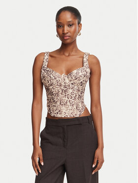 Bardot Bardot Top Carolina  60423TB Marrón claro Slim Fit