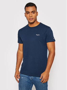 Pepe Jeans Pepe Jeans Футболка Original Basic 3 N PM508212 Cиній Slim Fit
