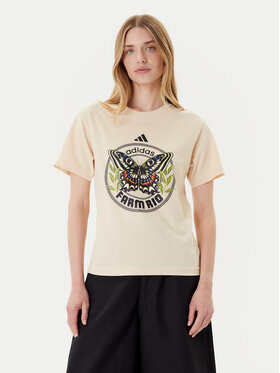 adidas adidas Футболка FARM Graphic JL8614 Бежевий Regular Fit