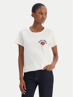 Liu Jo Sport Liu Jo Sport Camiseta TF5275 JS923 Écru Regular Fit