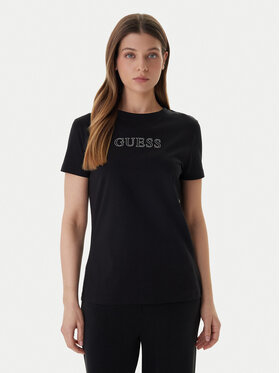 Guess Guess Футболка V3BI11 J1314 Чорний Regular Fit