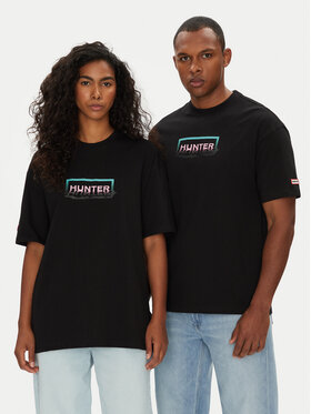 Hunter Hunter Футболка Abele UNISEX HARU0007251 Чорний Regular Fit