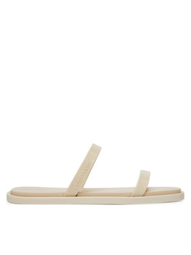 Calvin Klein Šľapky Calvin Klein Double Bar Slide - Jelly HW0HW02417 Écru