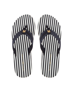 Tommy Hilfiger Flip flop Tommy Hilfiger Th Stripes Wedge Beach Sandal FW0FW08521 Albastru