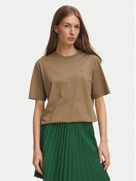 Lacoste Lacoste Camiseta TF7215 Marrón claro Regular Fit