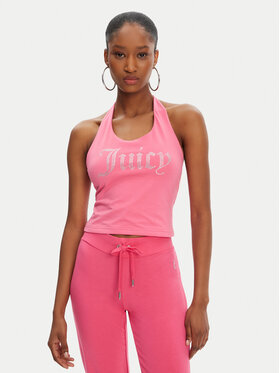 Juicy Couture Juicy Couture Marškinėliai Tied JCWCT125306 Rožinė Slim Fit