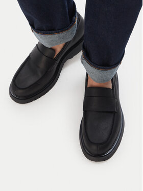 Calvin Klein Čevlji brez vezalk Calvin Klein Combat Ess Loafer Tu Lth HM0HM02347 Črna