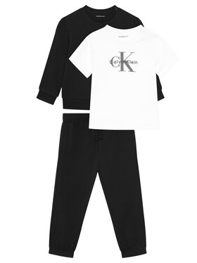 Calvin Klein Jeans Calvin Klein Jeans Set Sweatshirt, Bluse und Hose Monogram IN0IN00336 Schwarz Regular Fit