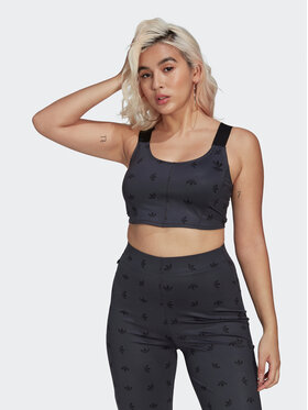 adidas adidas Топ Allover Print Corset HL9159 Сірий Slim Fit