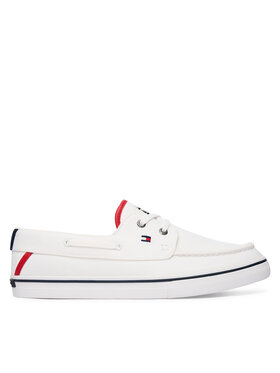 Tommy Hilfiger Sneakers aus Stoff Tommy Hilfiger Th Boat Vulc Sneaker Canvas FM0FM05877 Weiß