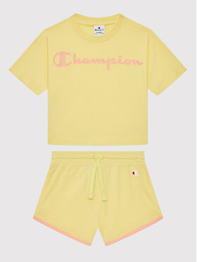 Champion Champion Набір футболка і спортивні шорти 404319 Жовтий Custom Fit