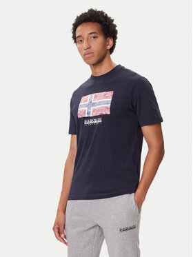 Napapijri Napapijri Camiseta S-Drapeau Ss NP0A891K Azul marino Regular Fit