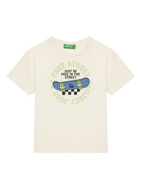 United Colors Of Benetton United Colors Of Benetton Marškinėliai 3I1XG10IJ Smėlio Regular Fit