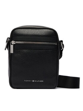 Tommy Hilfiger Geantă crossover Tommy Hilfiger Th Bus Leather Mini Reporter AM0AM14393 Negru
