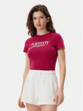 Tommy Jeans Tommy Jeans Camiseta Essential DW0DW19447 Rosa Slim Fit