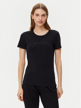 Guess Guess Футболка O5GI02 KBBU1 Чорний Regular Fit