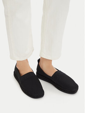 Calvin Klein Espadrillas Calvin Klein Oblique Espadrille Webbing HW0HW02934 Nero