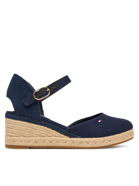 Tommy Hilfiger Espadrilles Tommy Hilfiger Mid Wedge Espad Closed Toe FW0FW09233 Dunkelblau