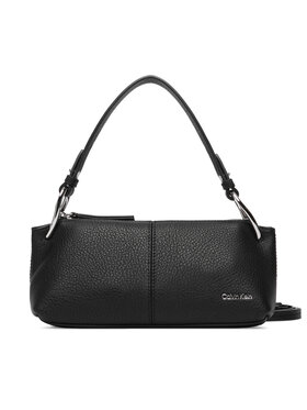 Calvin Klein Torbica Calvin Klein Slouchy Leather Small Conv Bag LV04F3659G Crna