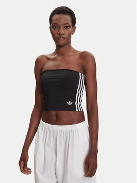 adidas adidas Топ adicolor 3-Stripes JX7717 Чорний Slim Fit