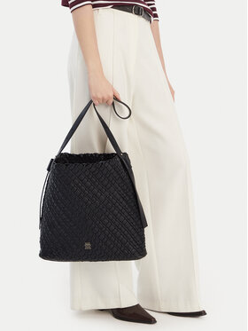 Tommy Hilfiger Geantă Tommy Hilfiger Th Braided Maxi Hobo AW0AW18161 Negru