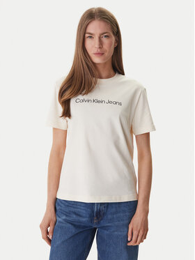 Calvin Klein Jeans Calvin Klein Jeans Camiseta LV047C912G Écru Regular Fit