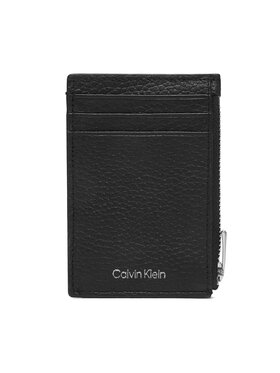Calvin Klein Estuche para tarjetas de crédito Calvin Klein Foil Emboss N/S Zip Card Case LV04D1244G Negro