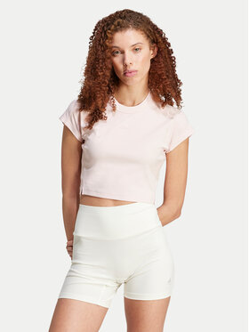 adidas adidas Футболка Lounge IY6741 Рожевий Slim Fit
